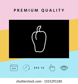 Bell pepper icon. Graphic elements for your design
