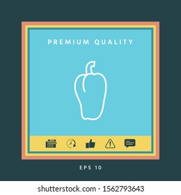 Bell pepper icon. Graphic elements for your design