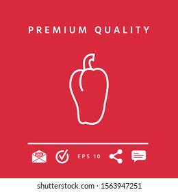Bell pepper icon. Graphic elements for your design