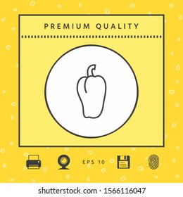 Bell pepper icon. Graphic elements for your design