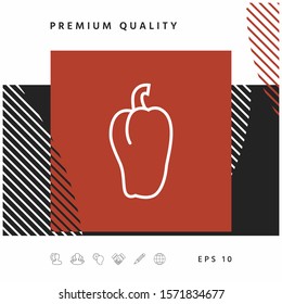 Bell pepper icon. Graphic elements for your design