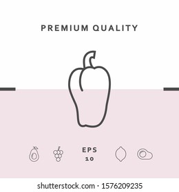 Bell pepper icon. Graphic elements for your design