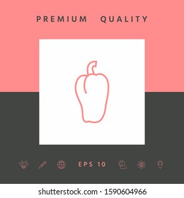 Bell pepper icon. Graphic elements for your design