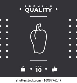 Bell pepper icon. Graphic elements for your design