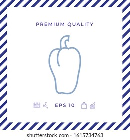 Bell pepper icon. Graphic elements for your design