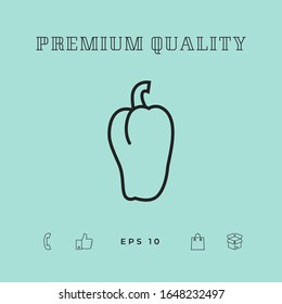 Bell pepper icon. Graphic elements for your design