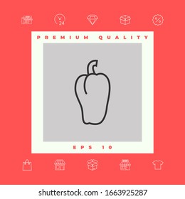 Bell pepper icon. Graphic elements for your design