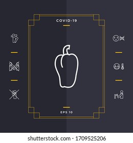 Icono de la pimienta. Elementos gráficos para el diseño