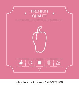 Bell pepper icon. Graphic elements for your design