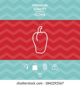 Bell pepper icon. Graphic elements for your design