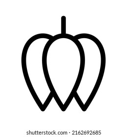 bell pepper icon or logo isolated sign symbol vector illustration - high quality black style vector icons
