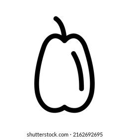 bell pepper icon or logo isolated sign symbol vector illustration - high quality black style vector icons
