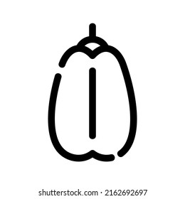 bell pepper icon or logo isolated sign symbol vector illustration - high quality black style vector icons
