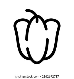 bell pepper icon or logo isolated sign symbol vector illustration - high quality black style vector icons
