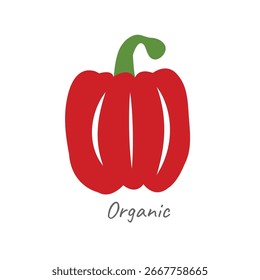 Icono de pimiento morrón sobre fondo blanco
