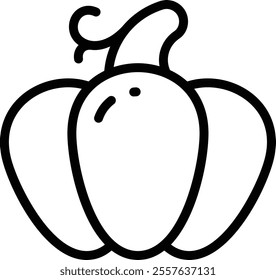 Bell pepper Icon. Thin Line Bell pepper Icon 
