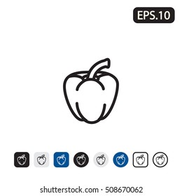 Bell pepper icon. Vector icon.
