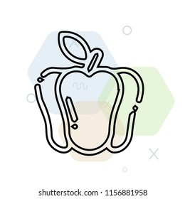 Bell pepper icon vector can be used as png, Bell pepper