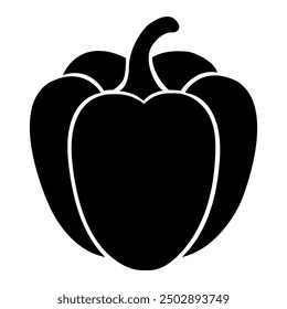 Icono de pimiento. Ilustración vectorial