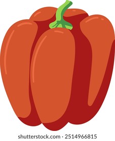 modelo plano da ilustração da pimenta do sino para o site do cartão, aplicação, impressão, documento, design do cartaz, etc.
