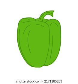 Bell Pepper Illustration. Bell Pepper vegetables isolated on white background. Product on the agricultural market. 