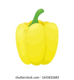 Bell pepper isolated on white background. Eco food. Website design, mobile app. Vector illustration vegetable  in cartoon style