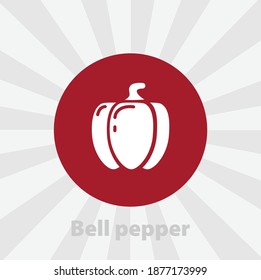 Bell pepper isolated vector icon. vegetables design element