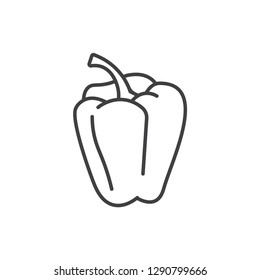 Bell pepper line icon.