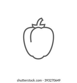 Bell pepper line icon.