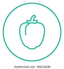 Bell pepper line icon.