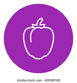 Bell pepper line icon.