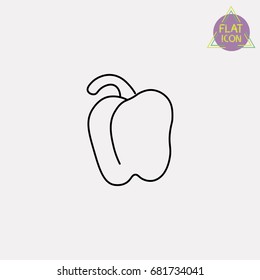 Bell pepper line icon