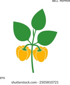 Bell Pepper logo. Isolated Bell Pepper  on white background. Paprika