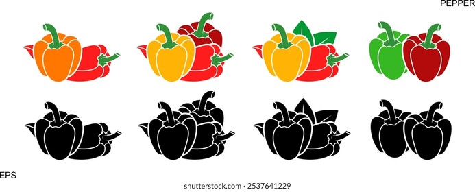 Bell Pepper logo. Isolated Bell Pepper  on white background