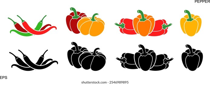 Bell Pepper logo. Isolated Bell Pepper  on white background