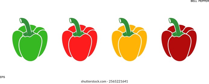 Bell Pepper logo. Isolated Bell Pepper  on white background