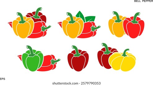 Bell Pepper logo. Isolated Bell Pepper  on white background