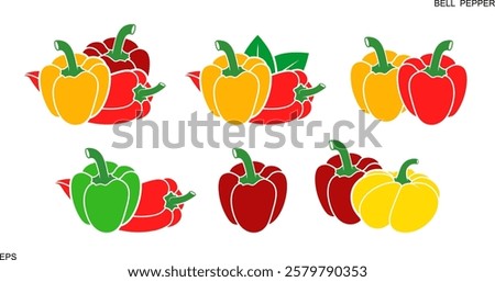 Bell Pepper logo. Isolated Bell Pepper  on white background