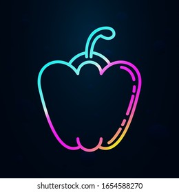Bell pepper in nolan style icon. Simple thin line, outline vector of vegetables icons for ui and ux, website or mobile application