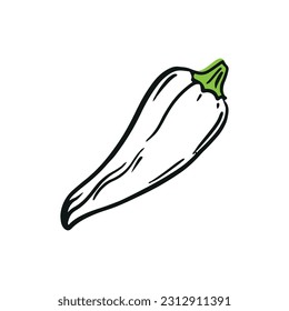 Bell pepper on white background