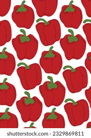 Bell pepper on white background.Eps 10 vector.