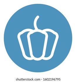 
Bell Pepper Outline bold Vector Icon which can be easily modified or Edited
