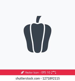 Bell Pepper (Paprika) Icon / Vector