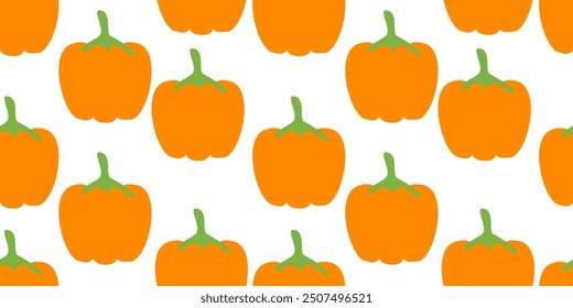 bell pepper pattern Background. flat illustration paprika background. seamless pattern bell pepper. paprika flat illustration background.