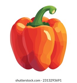 bell pepper ripe and healthy eating icon isolated