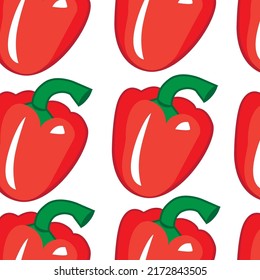 Glockenpfeffer nahtloses Muster. Gemüsesektor.