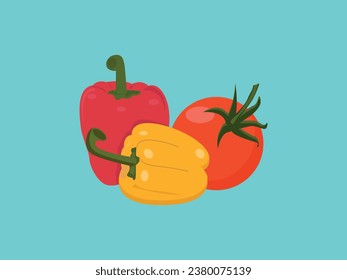 bell pepper tomato vegetable chili pepper creative tomatoes natural foods