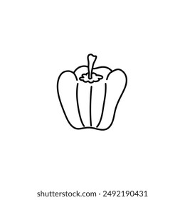 Glockenpfeffer Vektorgrafik Doodle Stil. Cartoon Objekt Linienzeichnung , Clip Kunst