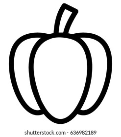 Bell Pepper Vector Icon