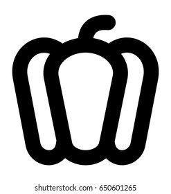 Bell Pepper Vector Icon